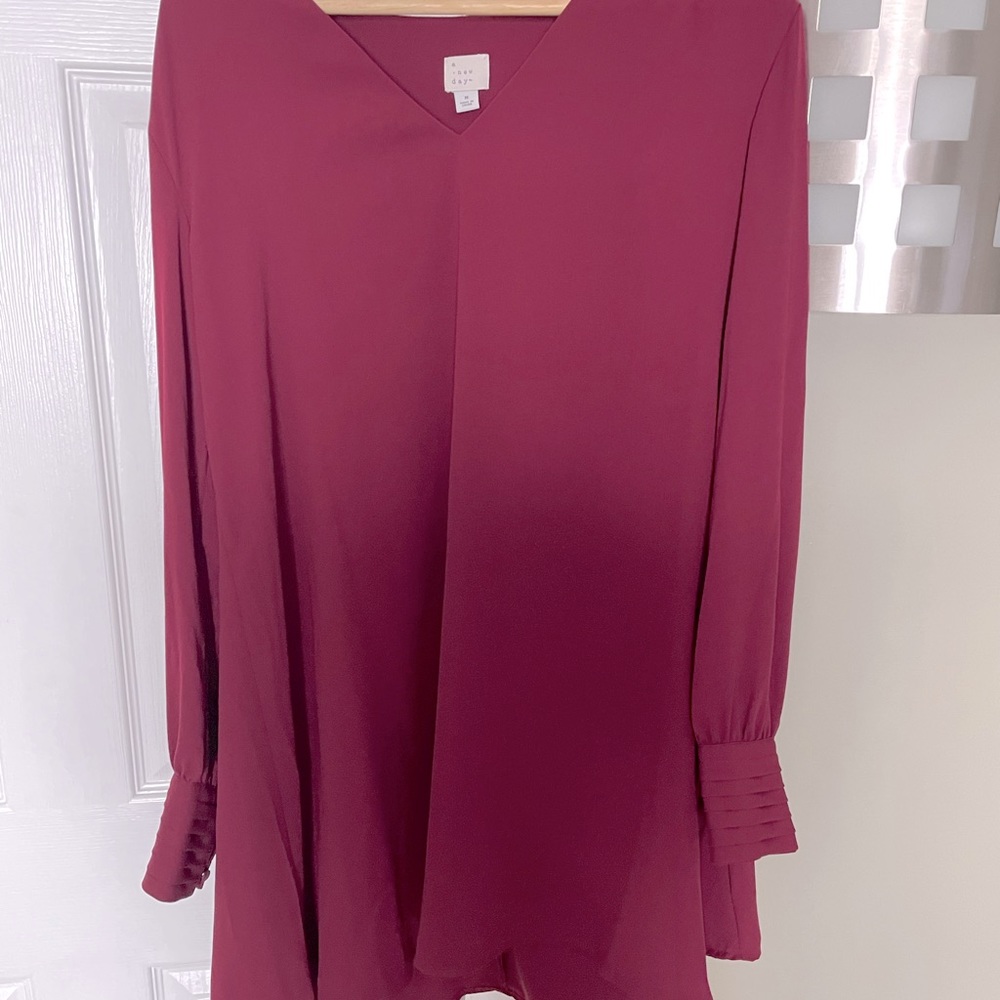 A New Day Maroon Shift Dress
